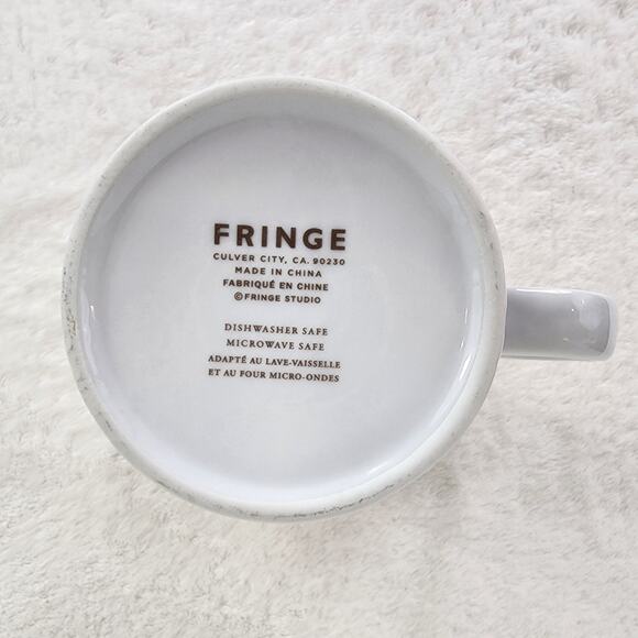 Fringe "Lou" Bulldog Feathered Cap Grey Ceramic Coffee Mug Microwave DW Safe - Picture 6 of 7